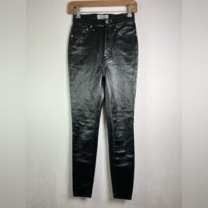 We The Free by Free People Women’s Faux Leather High Rise Skinny Jeans Size 25